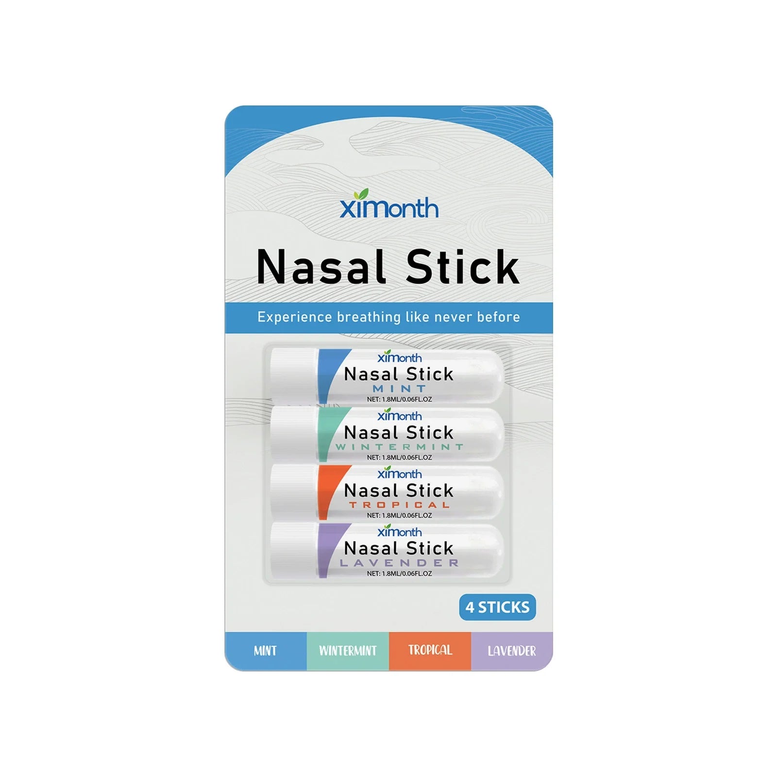 Ximonth Aromatherapy Nasal Inhaler Sticks 4-Pack – Cooling Oil Aromatherapy Inhaler Oasis Select 4sticks