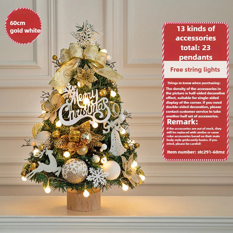 New Christmas Tree Home Small Desktop Ornament Diy Material Packaging Decoration Christmas Decoration Mini Christmas Tree Oasis Select 60cm G Look at the picture