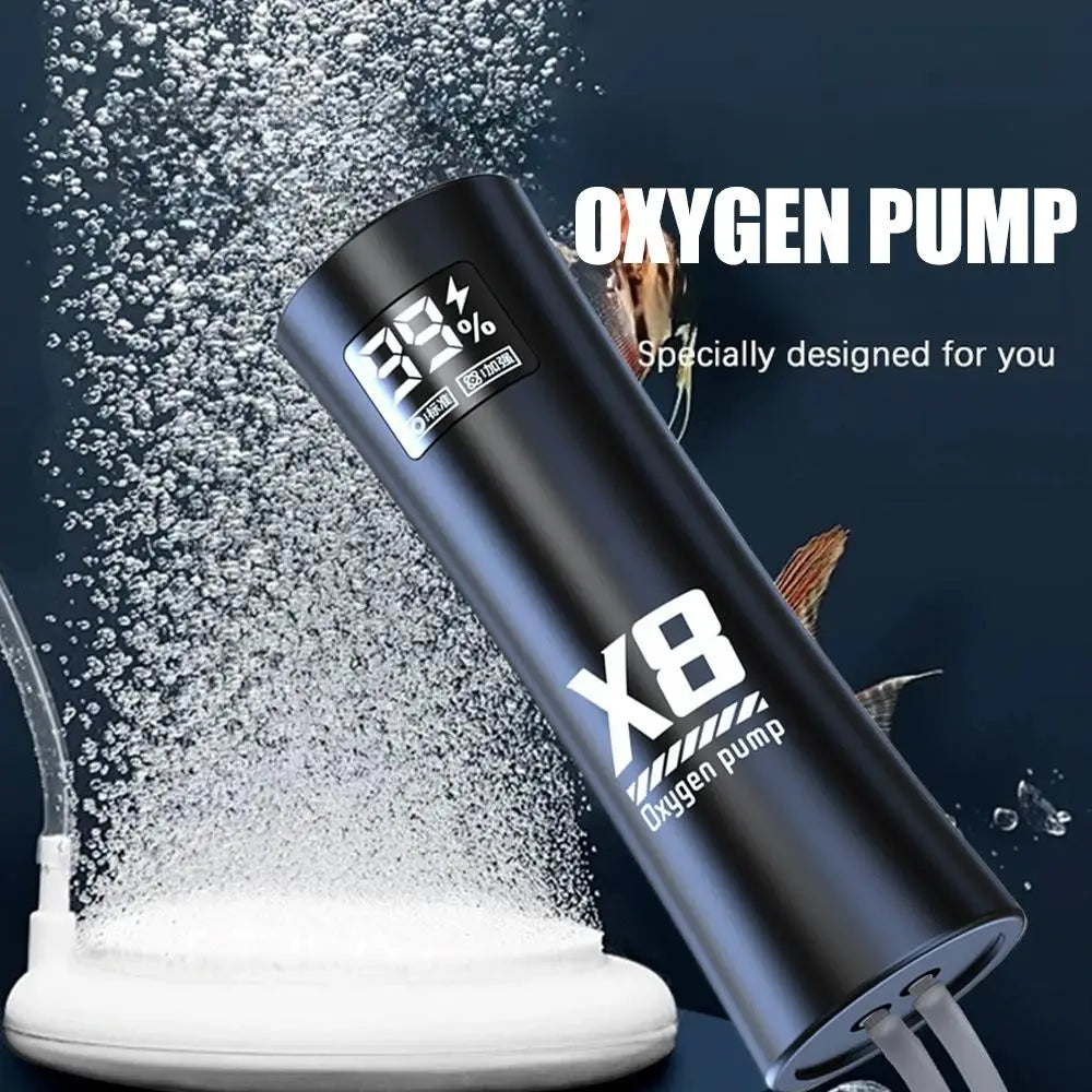 USB Rechargeable Oxygen Pump Portable Aerator with 48H Runtime for Night Fishing Oxygen Air Pump For Outdoor Fishing/Aquarium Oasis Select