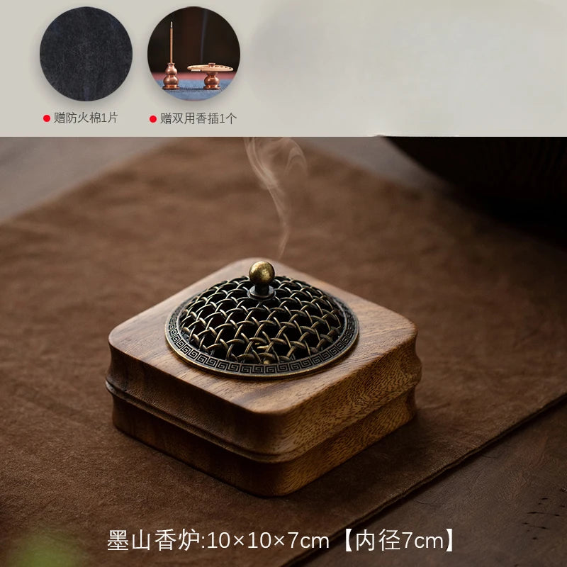 Domestic Indoor Tea Ceremony Walnut Aromatherapy Stove Chinese Incense Stick Incense Burner Oasis Select A