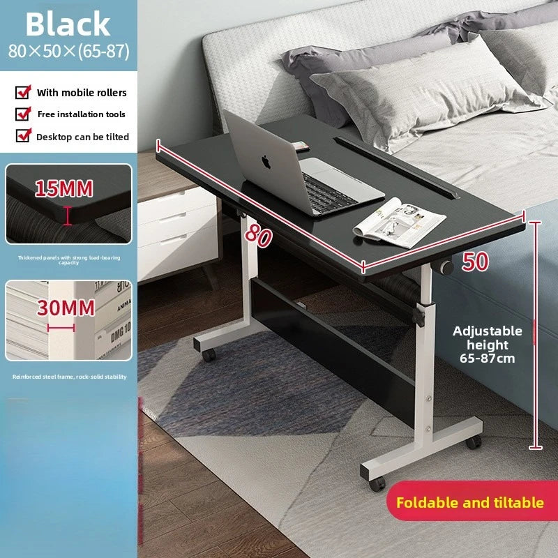 Multi-functional Household GoodsRemovable Bedside Table Lifting Table Lazy Computer Table Oasis Select Black-D