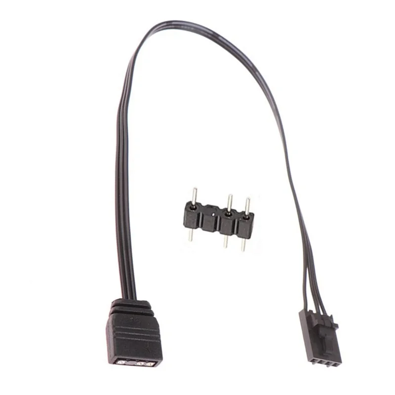 For 4PIN RGB to Standard ARGB 3-Pin 5V Adapter Connector RGB Cable 25cm Oasis Select as shown