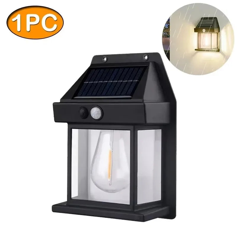 Solar Outdoor Wall Light – Motion Sensor LED Garden Lamp