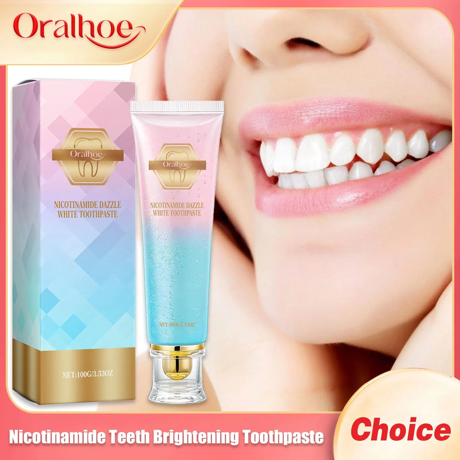 Nicotinamide Teeth Brightening Toothpaste Fresh Breath Deeply Cleaning Hygiene Removing Plaque Stains Oral Care Toothpastes 100g Oasis Select