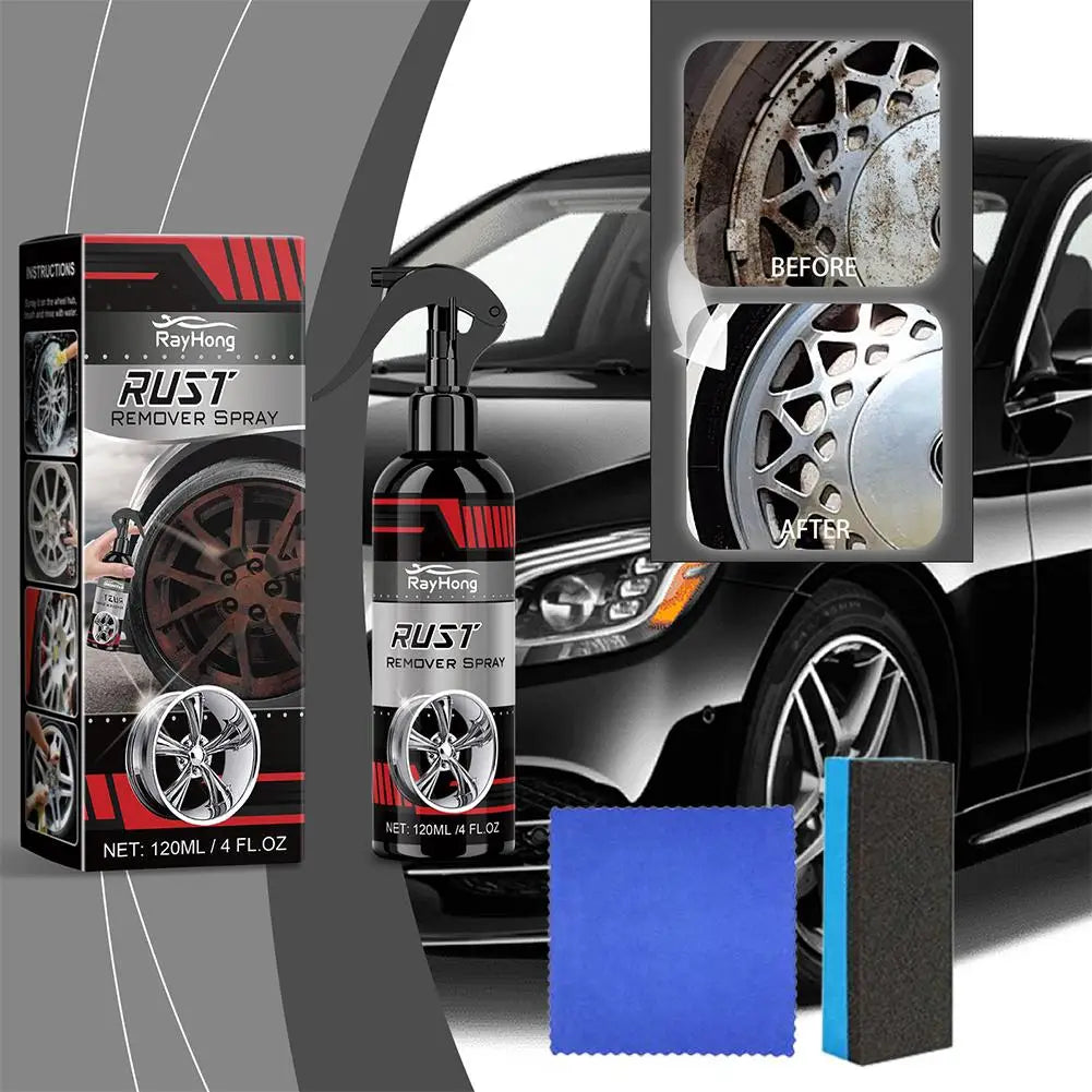Universal Rust Remover Revitalizing Spray for Car Wheels Metal Surfaces Strong Decontamination Smooth Reliable Oasis Select