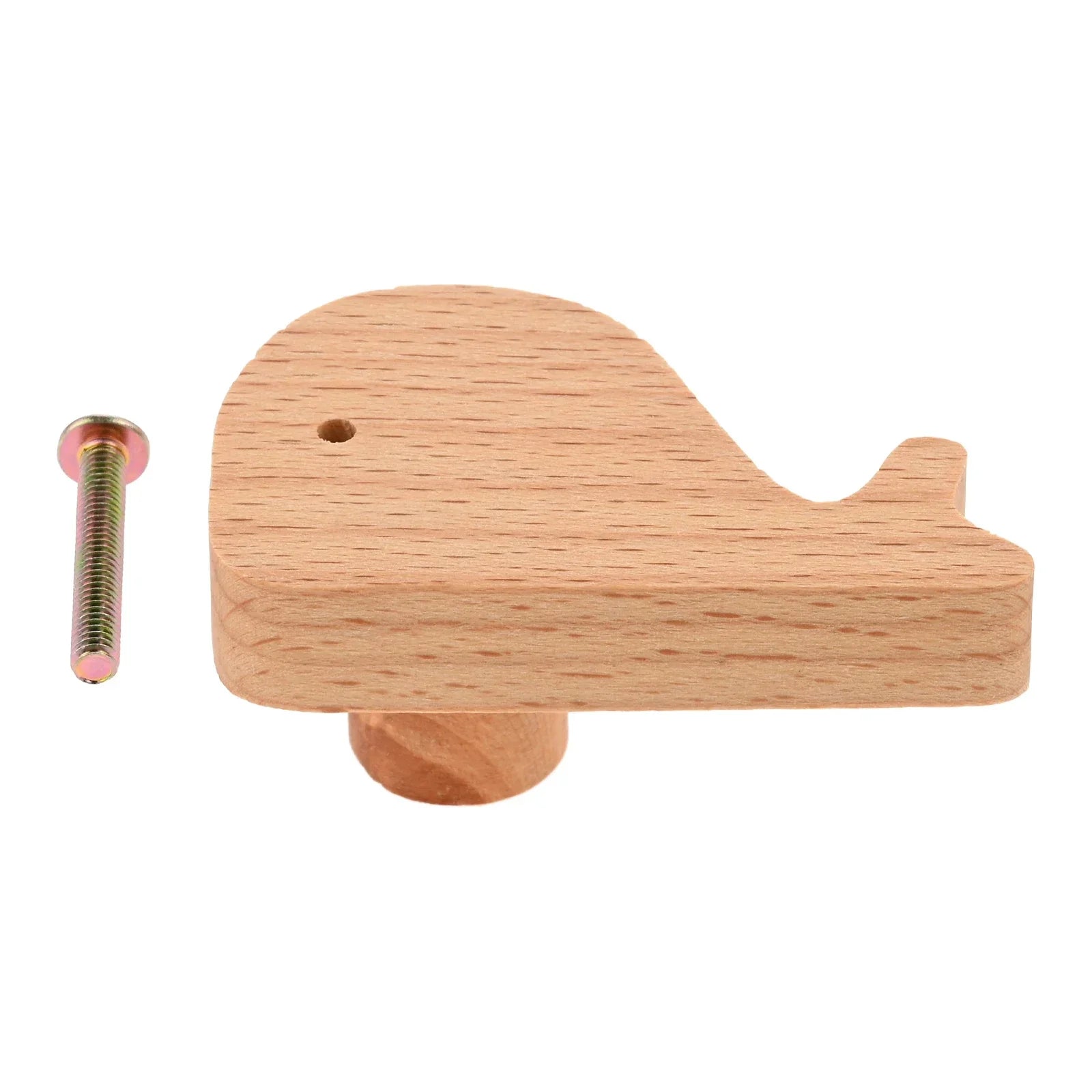 Cute Animal Wood Furniture Handles for Kitchen Cupboard Cabinets Dressers Wardrobe Handle Wooden Drawers Door Knobs with Screw Oasis Select Shape D