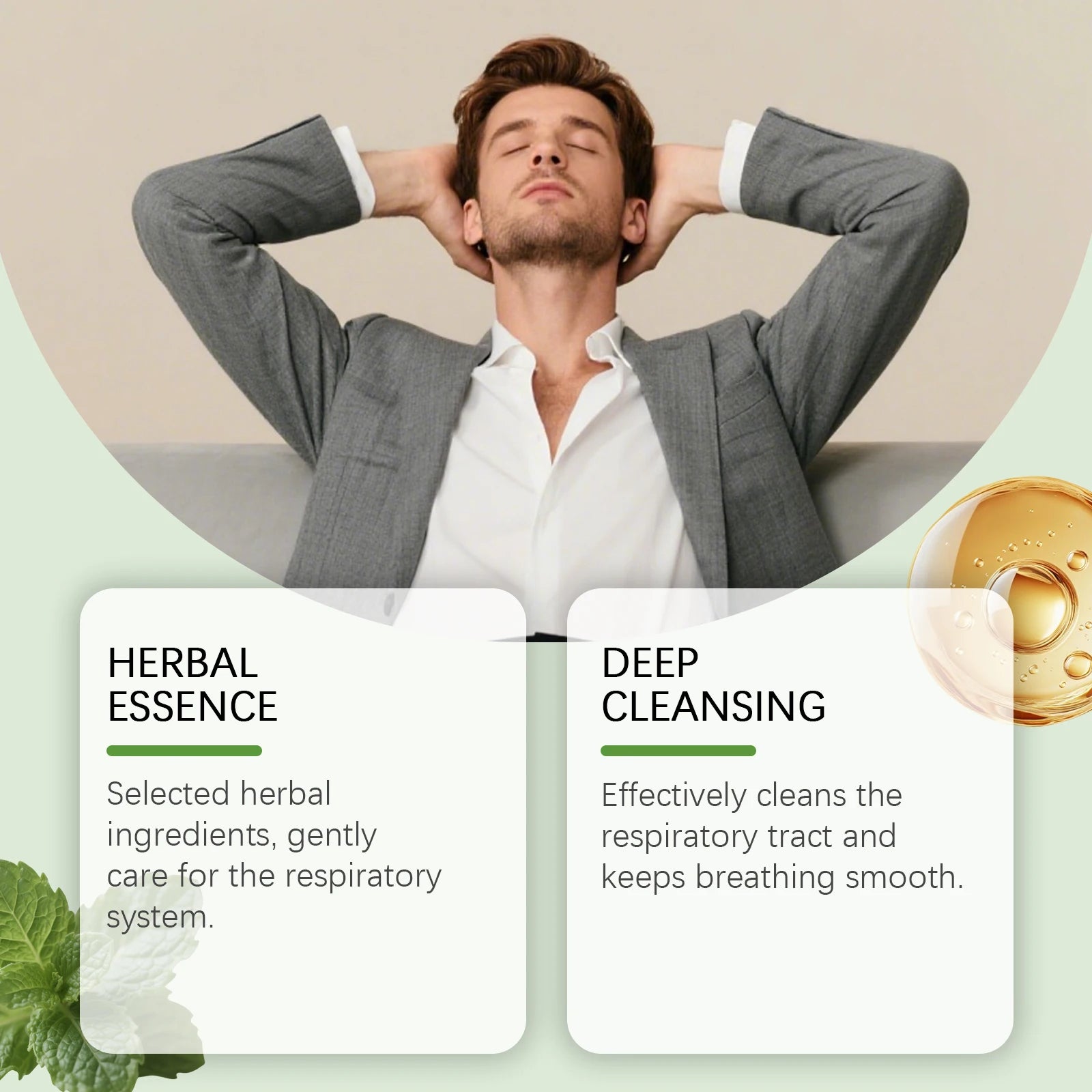 Herbal Fresh Breathing Stick Repair Nasal Cavity Soothing Respiratory Tract Relieve Respiratory Discomfort Lung Cleaning Pens Oasis Select
