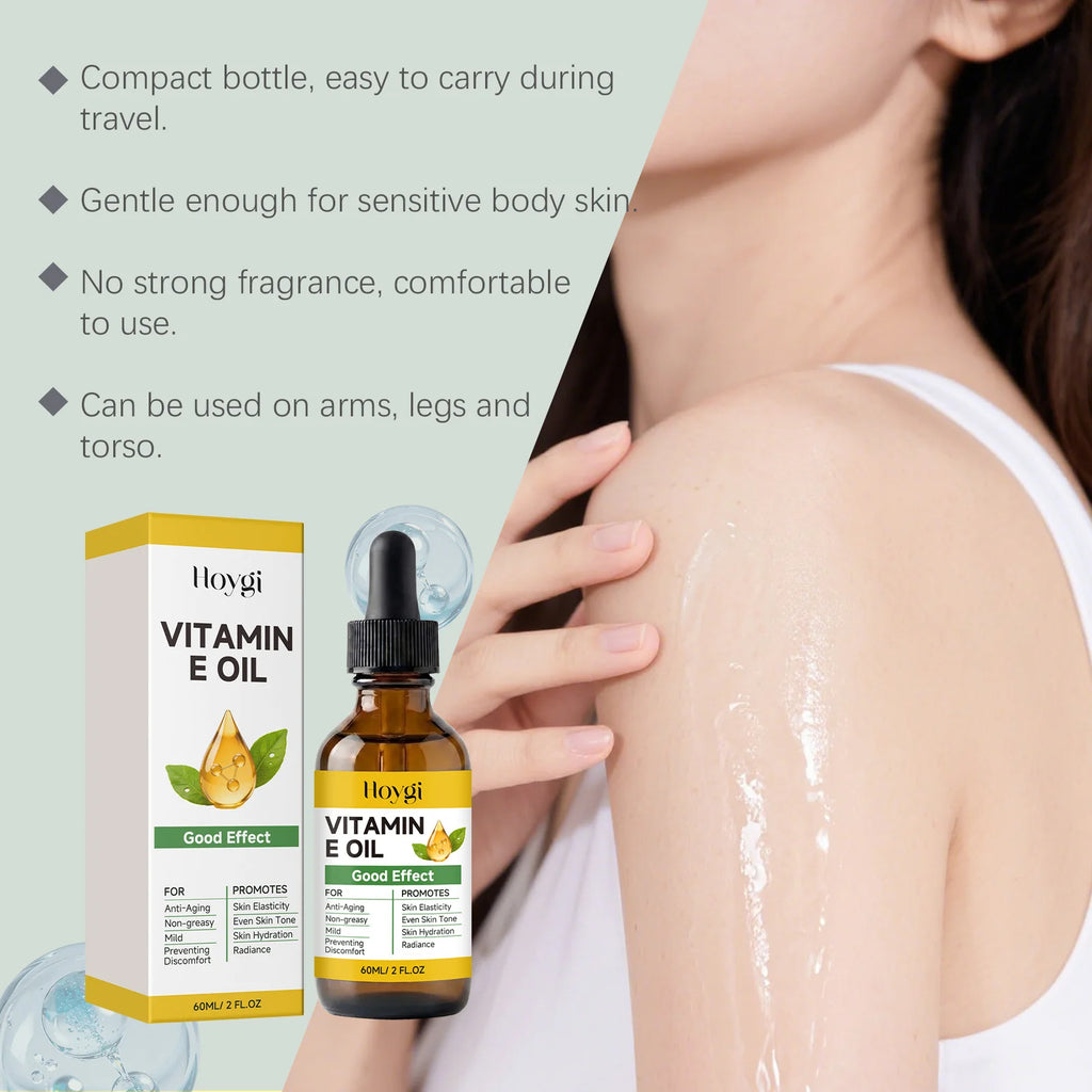 Vitamin E Oil Moisturizing Firming Improves Skin Softness Brightens Skin Tone Hydration Oil for Face Body Hands Nails & Hair Oasis Select