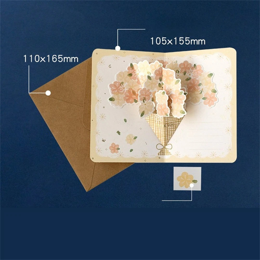 3D Pop-Up Floral Greeting Card | Valentine's & Mother's Day