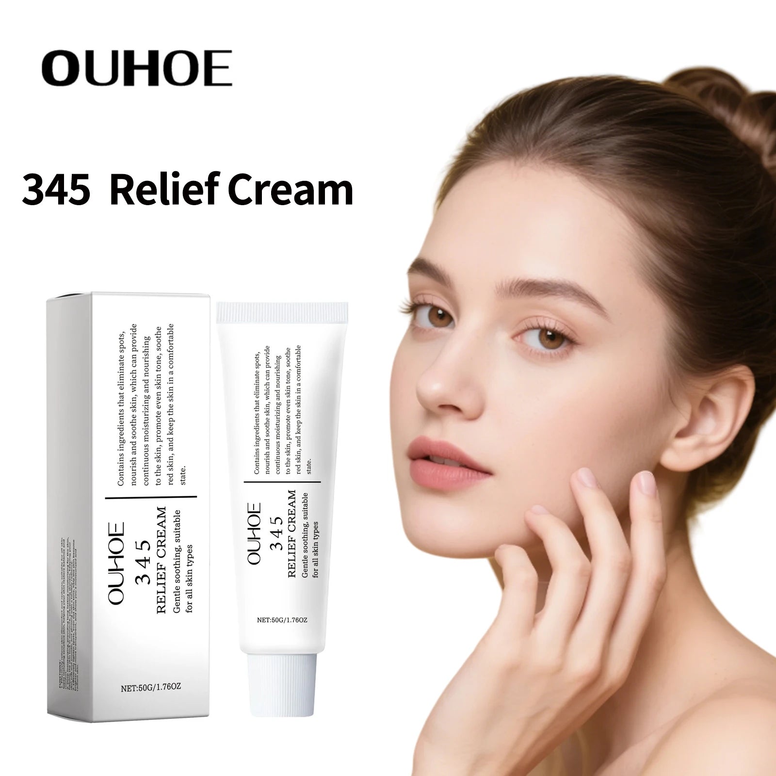 345 Face Cream Antioxidant Relief Cream Soothing Hydrating Repair Acne Moisturizing and Calming Lifting Korean Skin Care Product Oasis Select