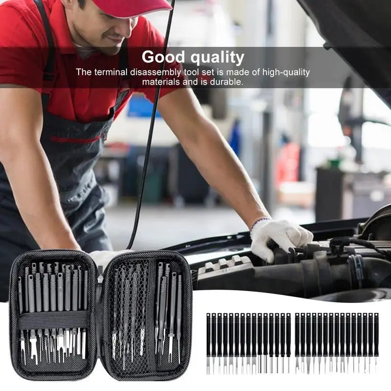 Car Terminal Removal Tool Kit 30pcs Pin Removal Tool Terminal Ejector Kit Wire Terminal Release Portable Auto Disassembly Tools Oasis Select