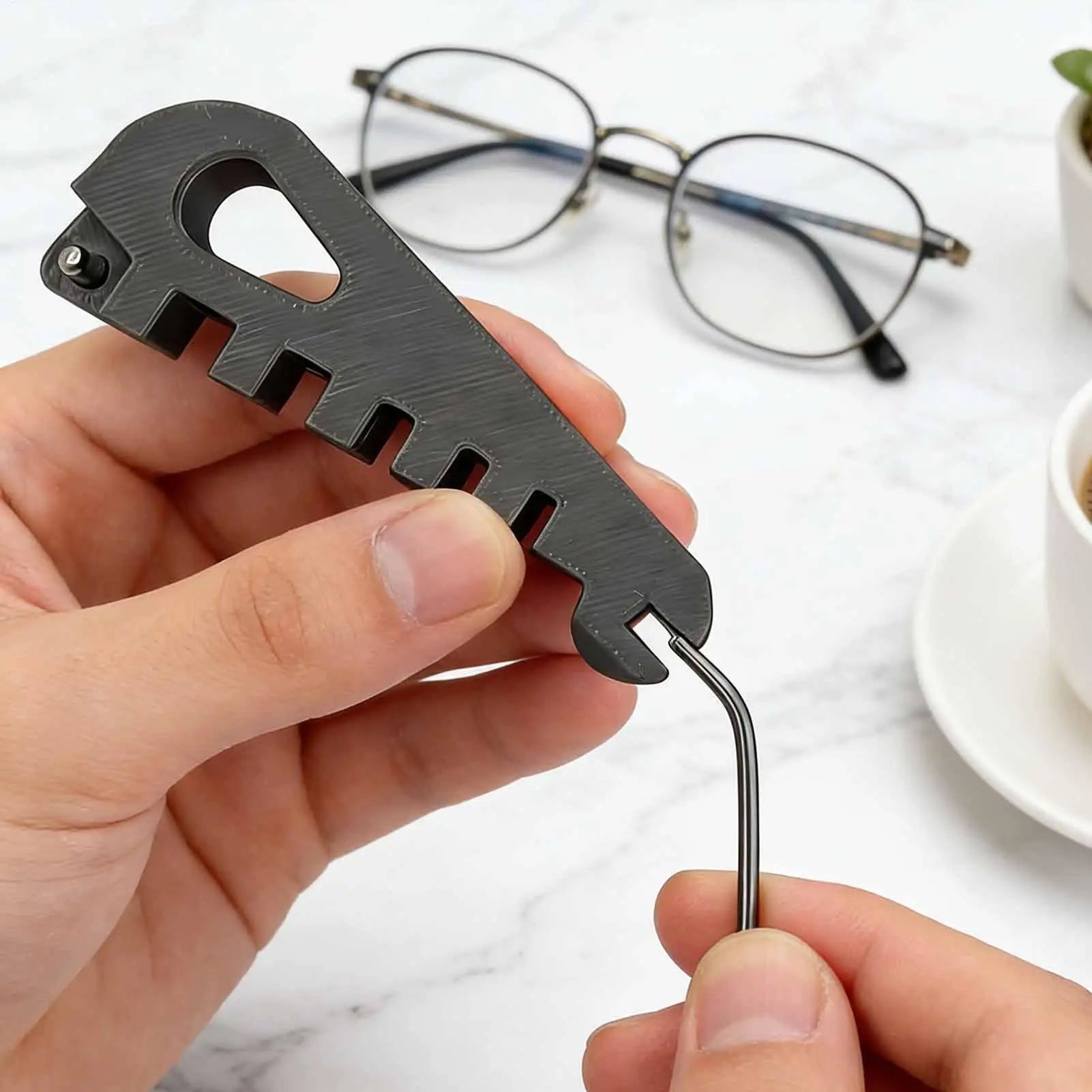 Eyeglass Temple Bend Adjustment Tool Eyeglass Temple Adjustment Tool 5-In-1 Anti-Slip Professional Bender for Curvature Bending Oasis Select
