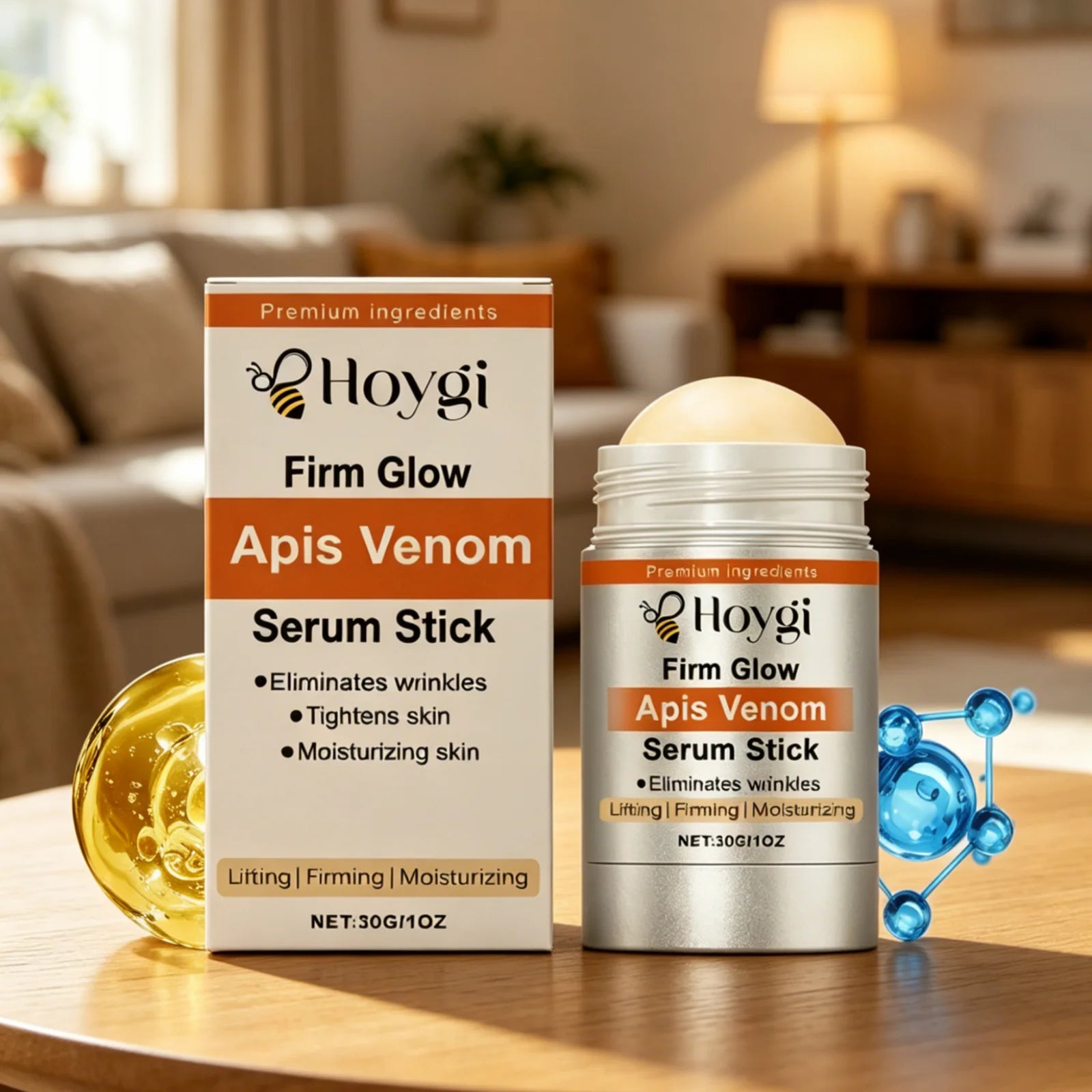Hoygi Bee Venom Facial Serum Stick – Anti-Aging & Firming 30g Facial Serum Stick Oasis Select