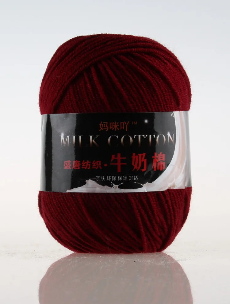 DIY Three Strands Graded Section Dyed Wool Medium Fine Cotton Thread
