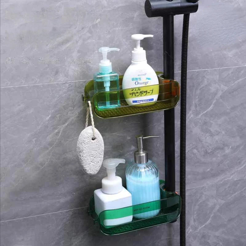 Household Installation-free Kitchen Sink Faucet Drain Rack Sundries Storage Rack Bathroom Clip-on Hollow Rack Organizer Kitchen Oasis Select