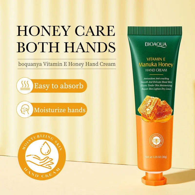 Honey and Vitamin E Hand Cream Moisturizing Lotion, enriched with glycerin, deeply hydrates and repairs dry, cracked hands Oasis Select
