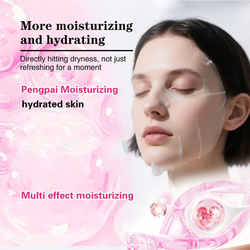 ROUSHUN Gluta White Facial Sheet Mask – Moisturizing, 10 Pcs