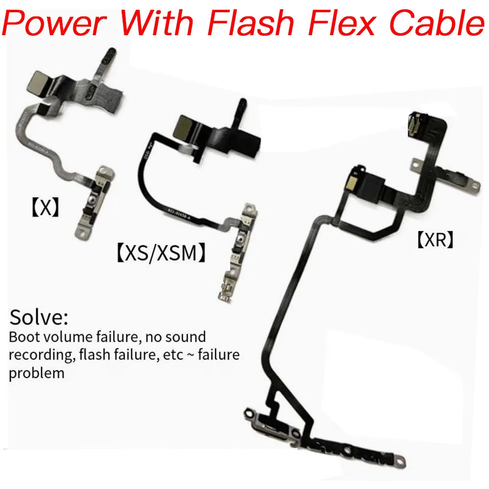 Power On/Off Button Flex Cable for iPhone X XR XS Max