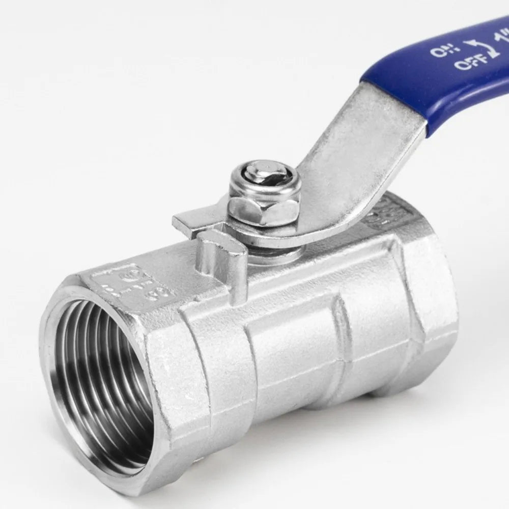 1pc DN15 DN20 SS 304 Stainless Steel Ball Valve 1/2" 3/4" Female BSP Valve with Vinyl Handle Thread Valves Oasis Select