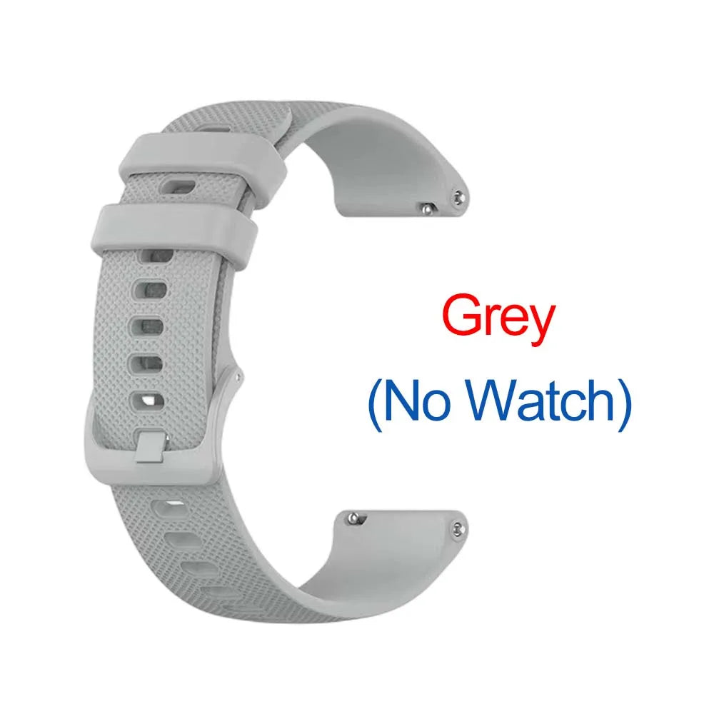 18mm Silicone Watch Strap – Garmin, Fossil, Huawei & More Silicone Watch Band Oasis Select GRAY 18mm