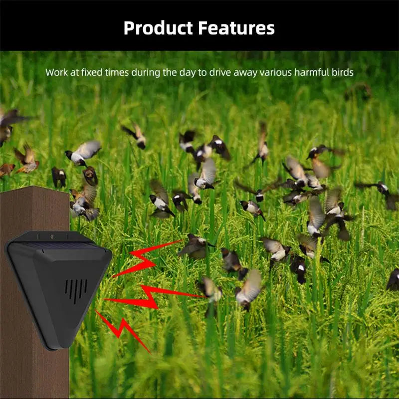 Solar Animal Repeller – Sound & Light Alarm, Weatherproof