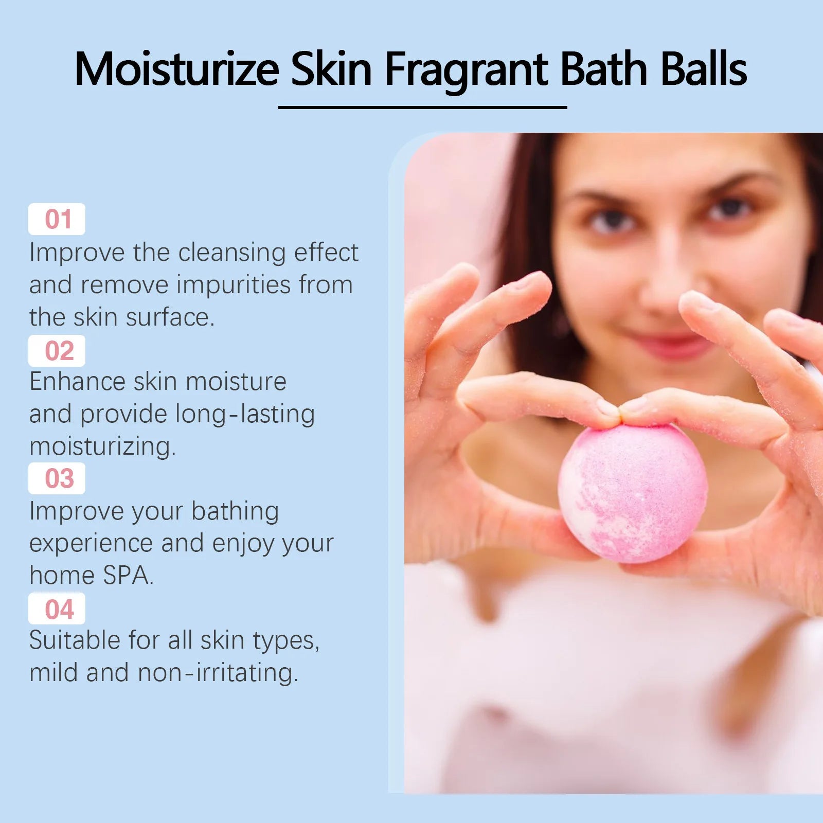 Fragrance Bath Bombs Rich Foaming Soothe Body Moisturize Skin Relaxing Stress Improve Bathing Experience Aromatherapy Bath Ball Oasis Select