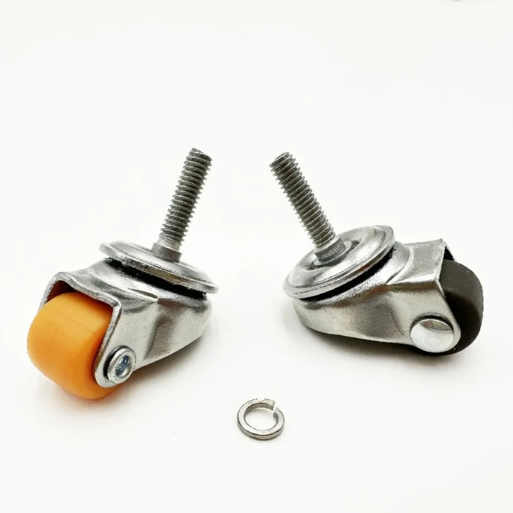 4pcs 0.5 Inch Small Casters Wheels Low Profile No Noise Mini Caster Wheels DIY Storage Box Small Furniture Wheels Appliances Oasis Select