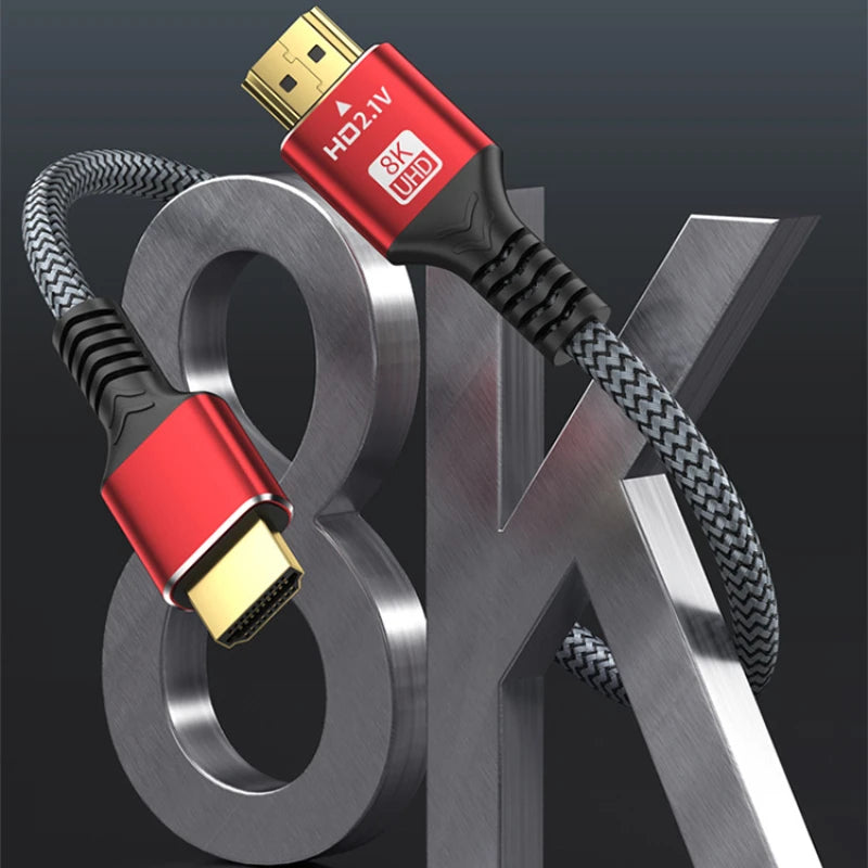 0.5M 1M 1.5M 2M 8K HDTV Cable for Xiaomi TV Box PS5 Ultra High Speed Compatible 8K@60Hz HDTV 2.1 Cable 48Gbps eARC Dolby Vision Oasis Select