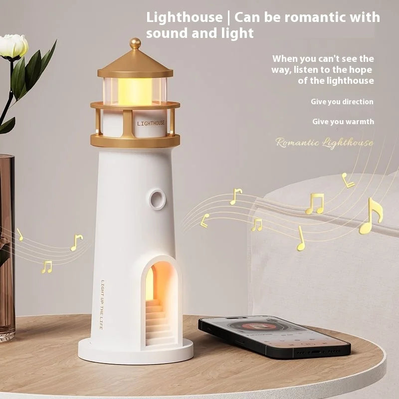 Dreamy Moonlight Lighthouse Night Light Gift for Bedroom Atmosphere Bluetooth Audio Display Oasis Select
