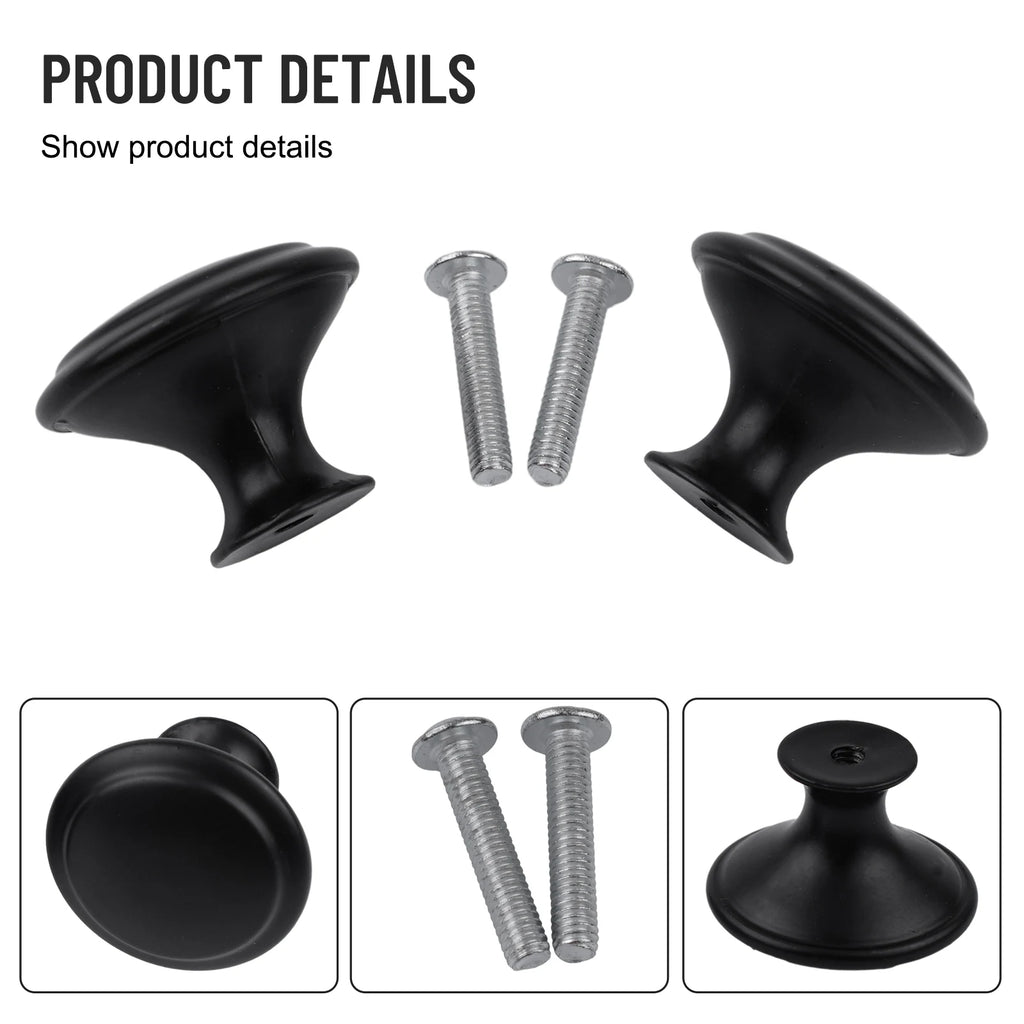 20Pcs Metal Black Single Grain Small Handle Cabinet Door Handle For Shower Room Toilet Cabinet Kitchen Hot Sale Oasis Select