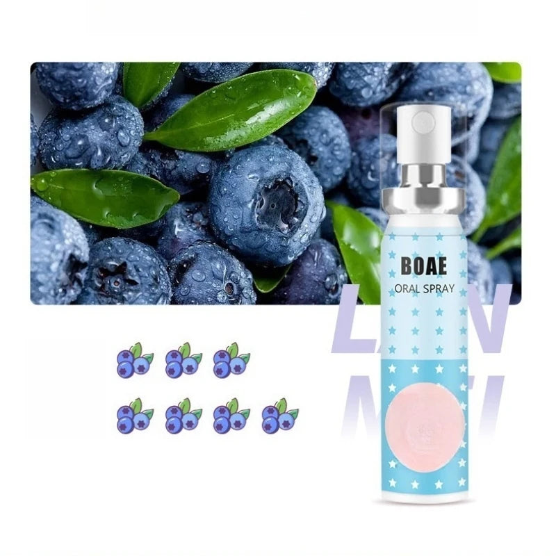 Blueberry Oral Breath Freshener Spray 17ml Cartoon Design 2pcs