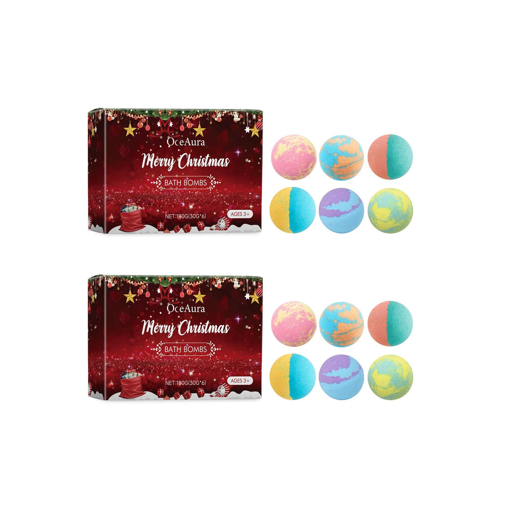 OceAura Christmas Bath Bombs Gift Set – Kids & Adults Bath Bombs Gift Set Oasis Select 12pcs boxed