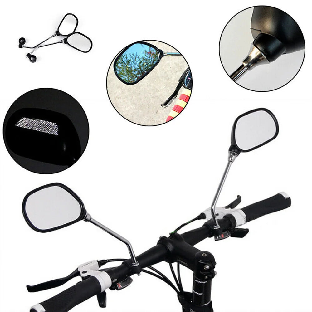 1 Pair Bicycle Rear View Mirror Clear Wide Range Back Sight Rearview Mirror For MTB Road Bike Cycling Components Parts Oasis Select