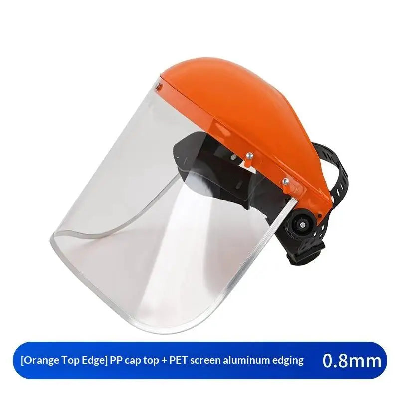 SU Garden Grass Trimmer Weed Wacker Safety Helmet Hat With Full Face Mesh Mask For Logging Brush Cutter Forestry Protection Oasis Select Orange