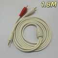 3.5mm Male To Dual RCA Male Audio Cable Gold Plated Hi-Fi Sound Lossless Transmission for Home Theater Car Stereo Oasis Select 1.8m