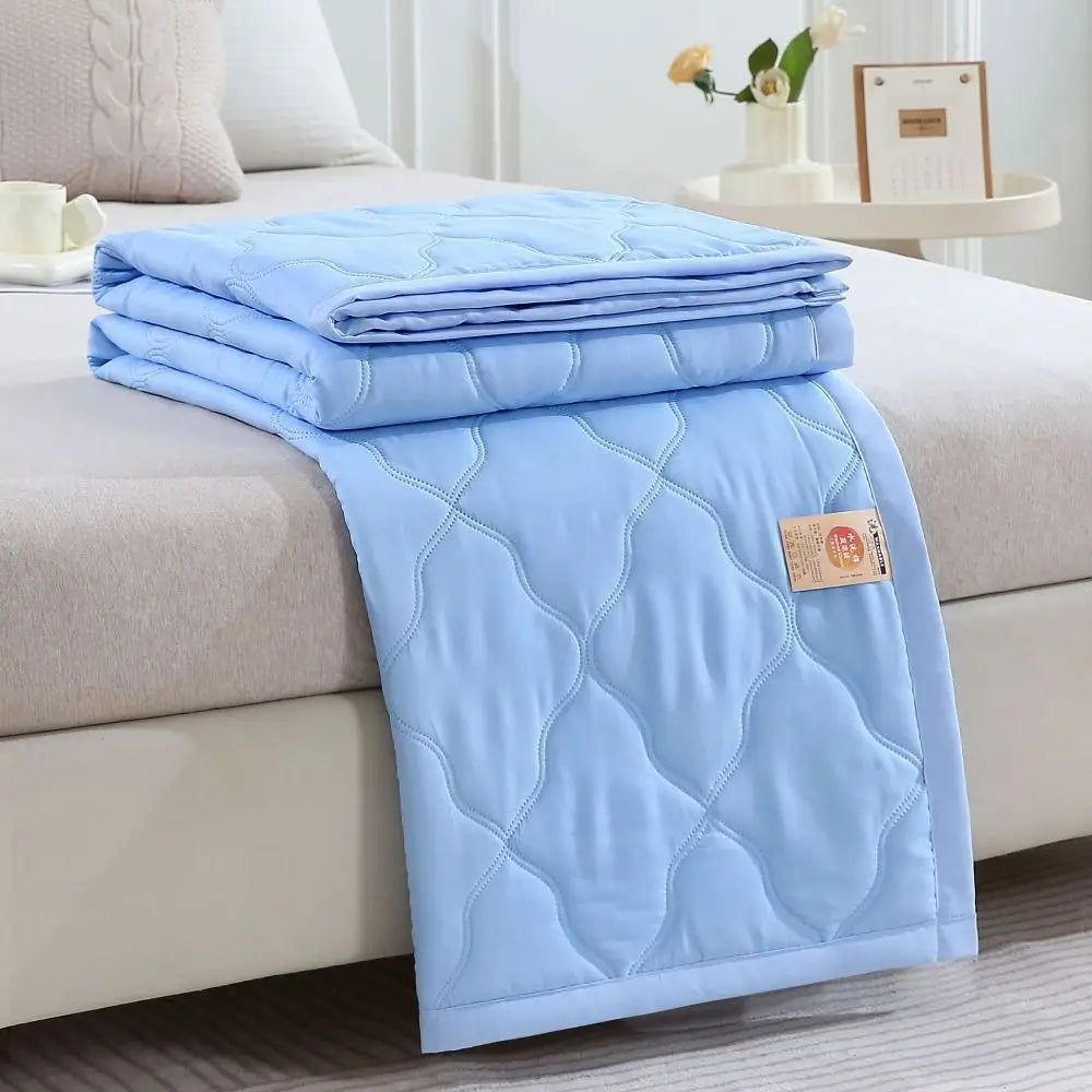 New Double Sided Cooling Blanket Comfortable Breathable Conditioning Quilt Spring Summer Solid Color Skin-Friendly Cooler Quilt Oasis Select Blue
