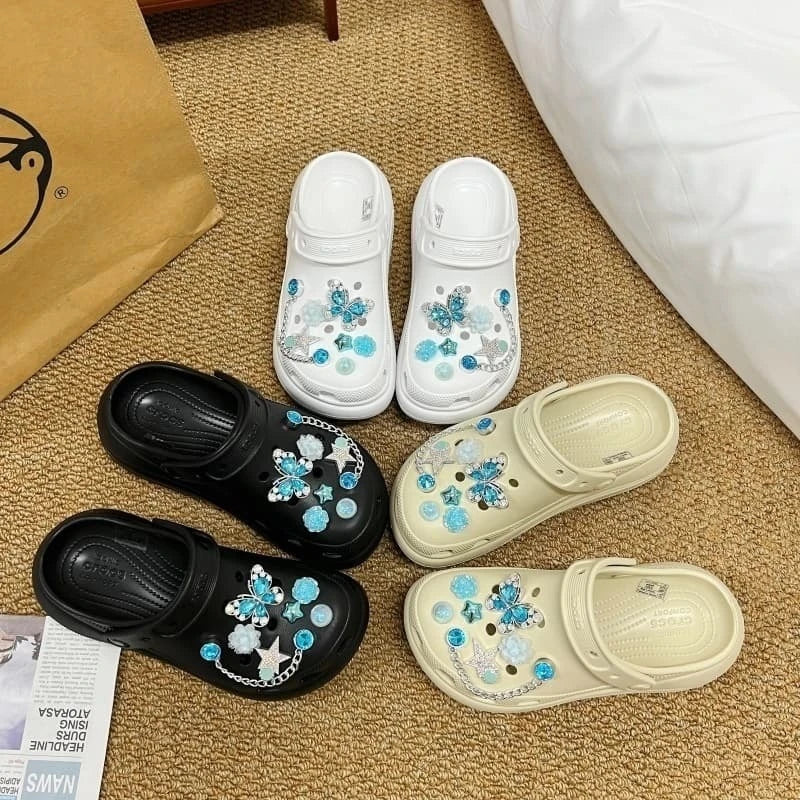 Butterfly Fashion Shoe Accessory Set, decorative shoe buckles, removable, suitable for sandals and flip-flops. Oasis Select