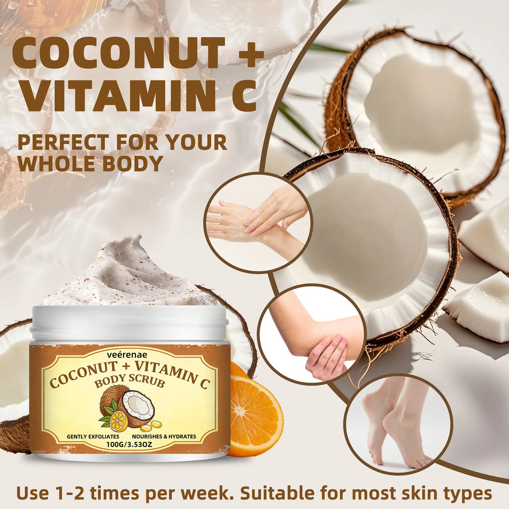 veérenae Coconut Vitamin C Body Scrub – All Skin Types