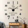 DIY Modern 3D Wall Clock Minimalist Silent Quartz Movement Wall Watch for Living Room Home Decor Oasis Select BLACK 27inch 50cm 70cm