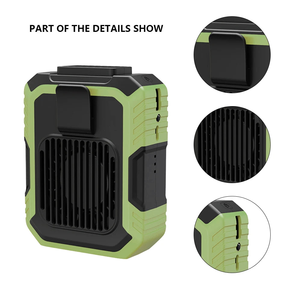 Portable Bladeless Waist Fan 4000mAh USB Rechargeable 3 Speed Wearable Waist Fan Oasis Select