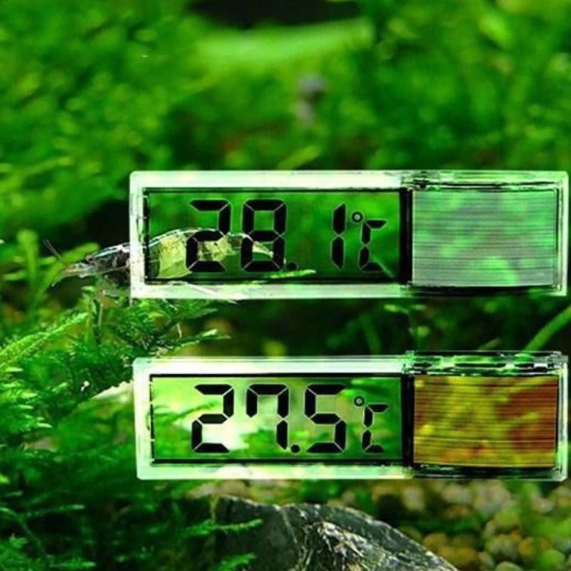 1pc Aquarium Thermometer 3D Digital LED Electronic Fish Tank Temperature Fish Turtle Temp Meter Aquarium Decoration Oasis Select