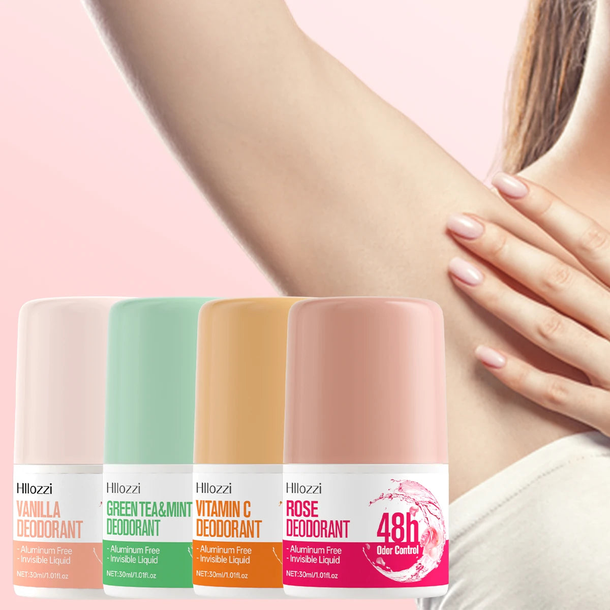 vitamin c，rose，vanilla，green tea & mint deodorant 48 hours long lasting fragrance Fruity perfume Skin care Oasis Select VITAMIN C DEODORANT