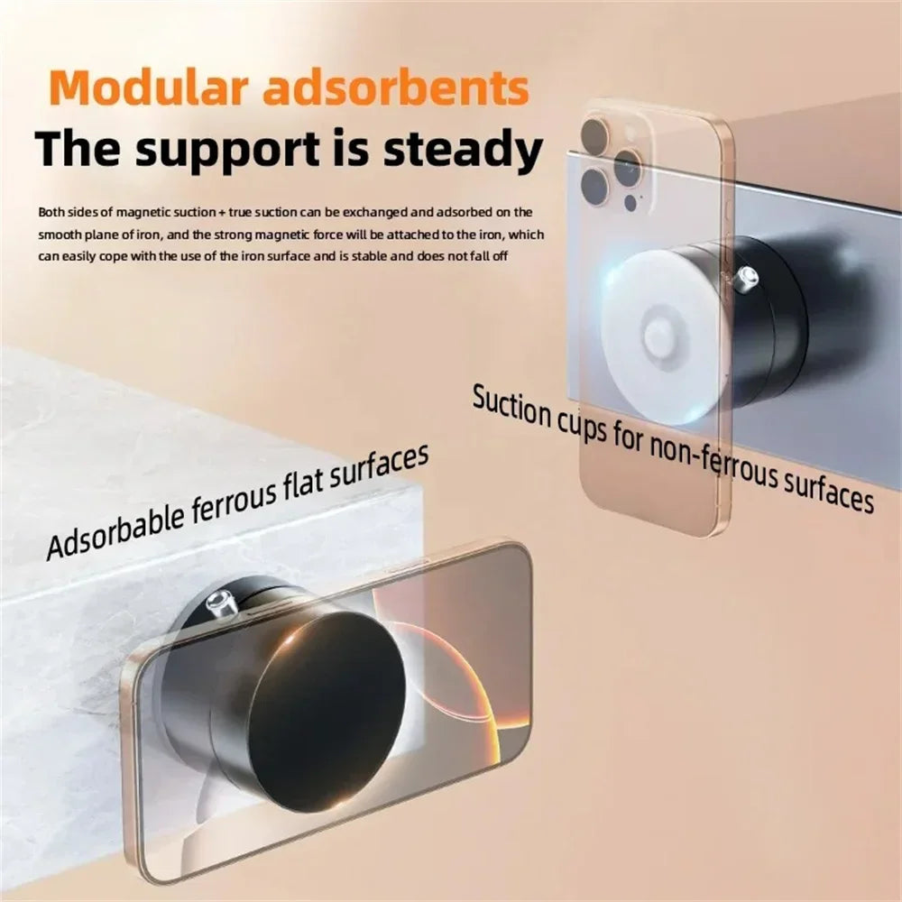 Magnetic Mobile Phone More Portable Vacuum Bracket Adjustable Double-Sided Suction Cup Holder Lazy Stand For All Smartphone Oasis Select