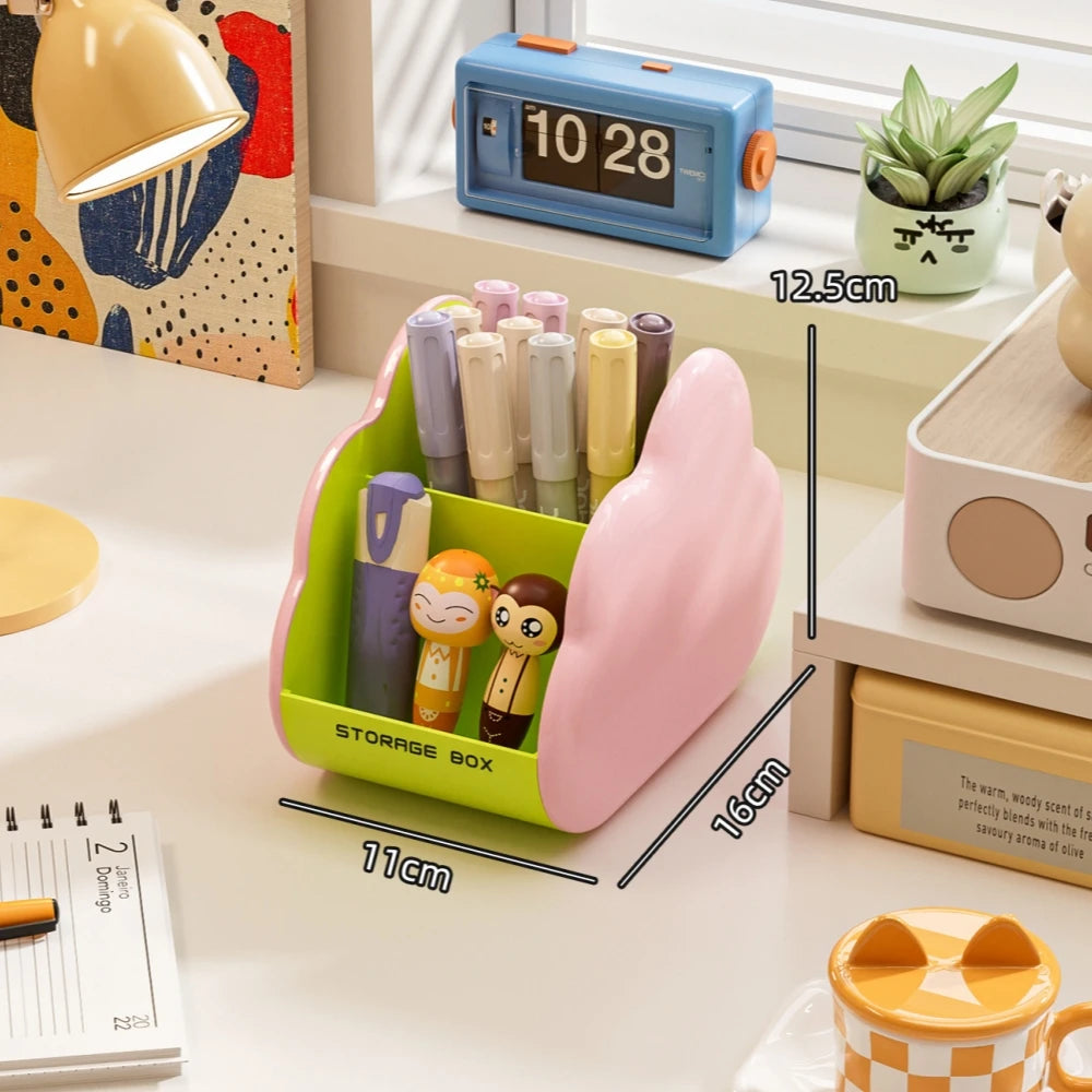 Cloud-Shaped Desk Organizer | Multi-Compartment Storage Box