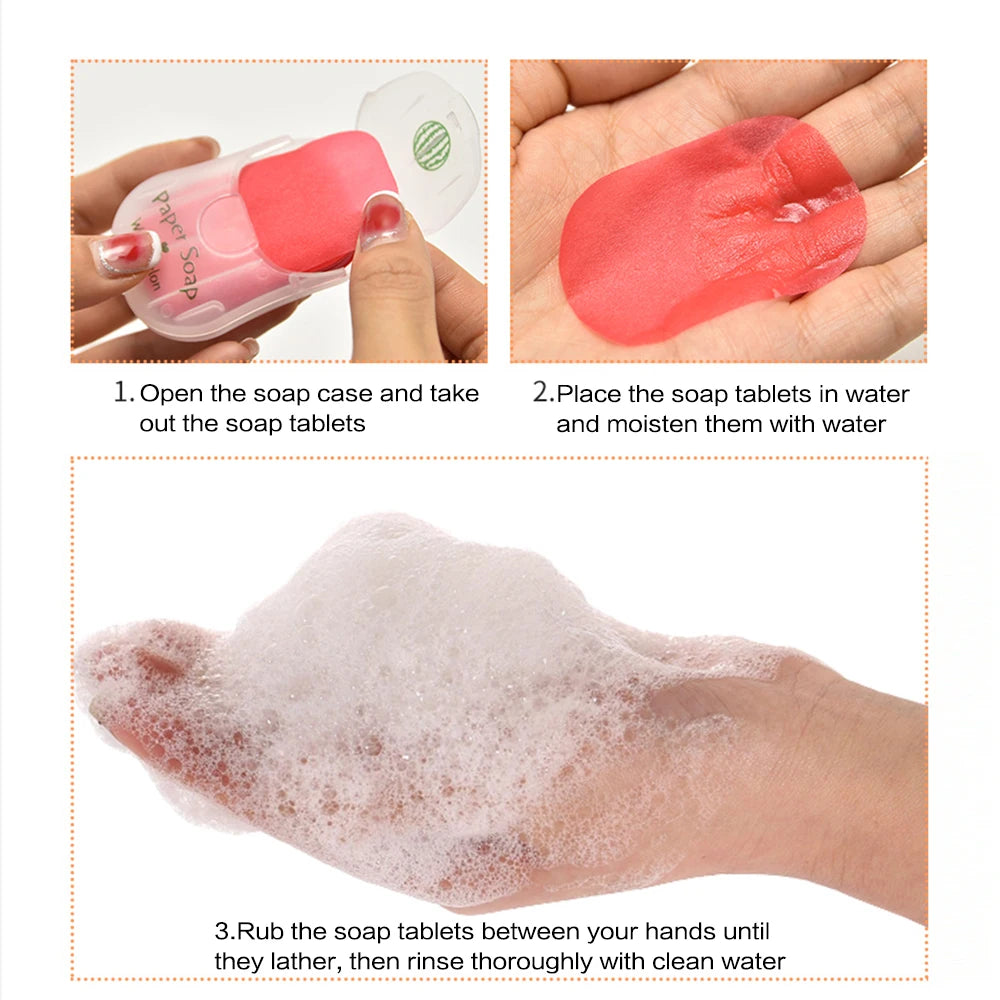 Portable Hand Soap Sheets for Travel | Dissolving Cleanser Wipes | Alcohol-Free | On-the-Go 50 sheets/box Oasis Select