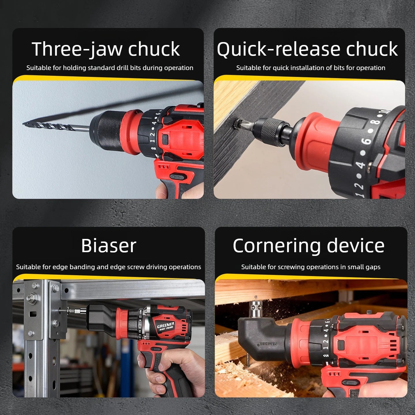 Quick Release Drill Chuck Adapter for 6.35mm Shank Brushless Rechargeable Electric Power Drill Conversion Tool Parts Oasis Select