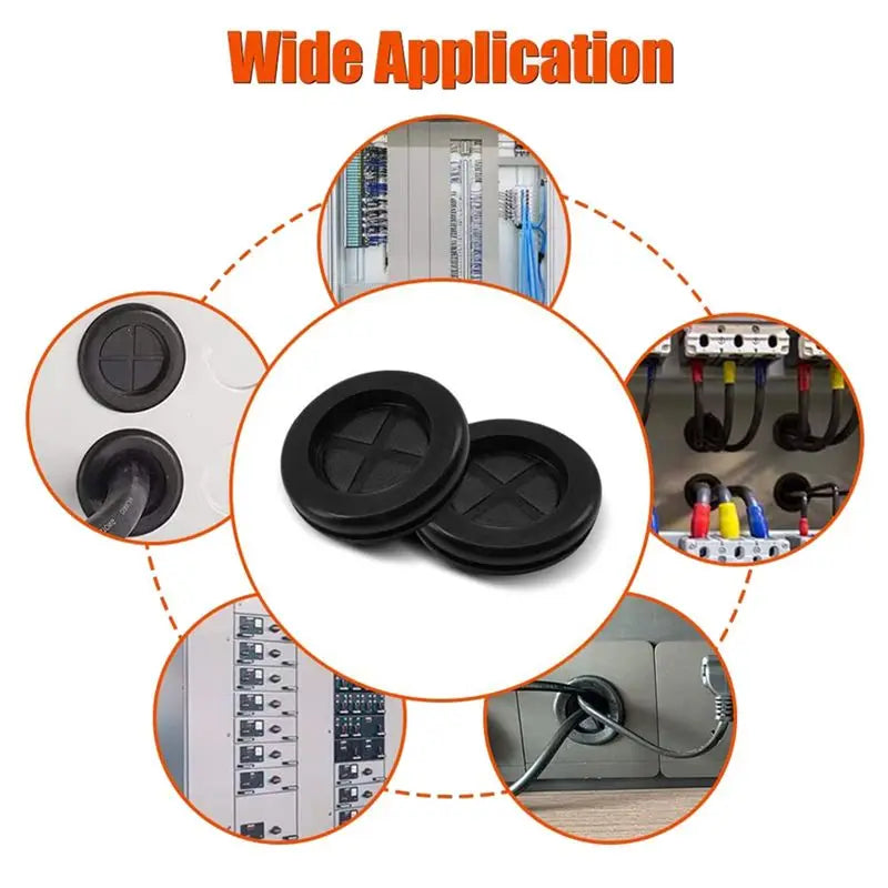LIKE WISH 200Pcs Rubber Grommet Assortment Kit, 11 Sizes Drill Hole Firewall Hole Plugs Wire Protection Oasis Select