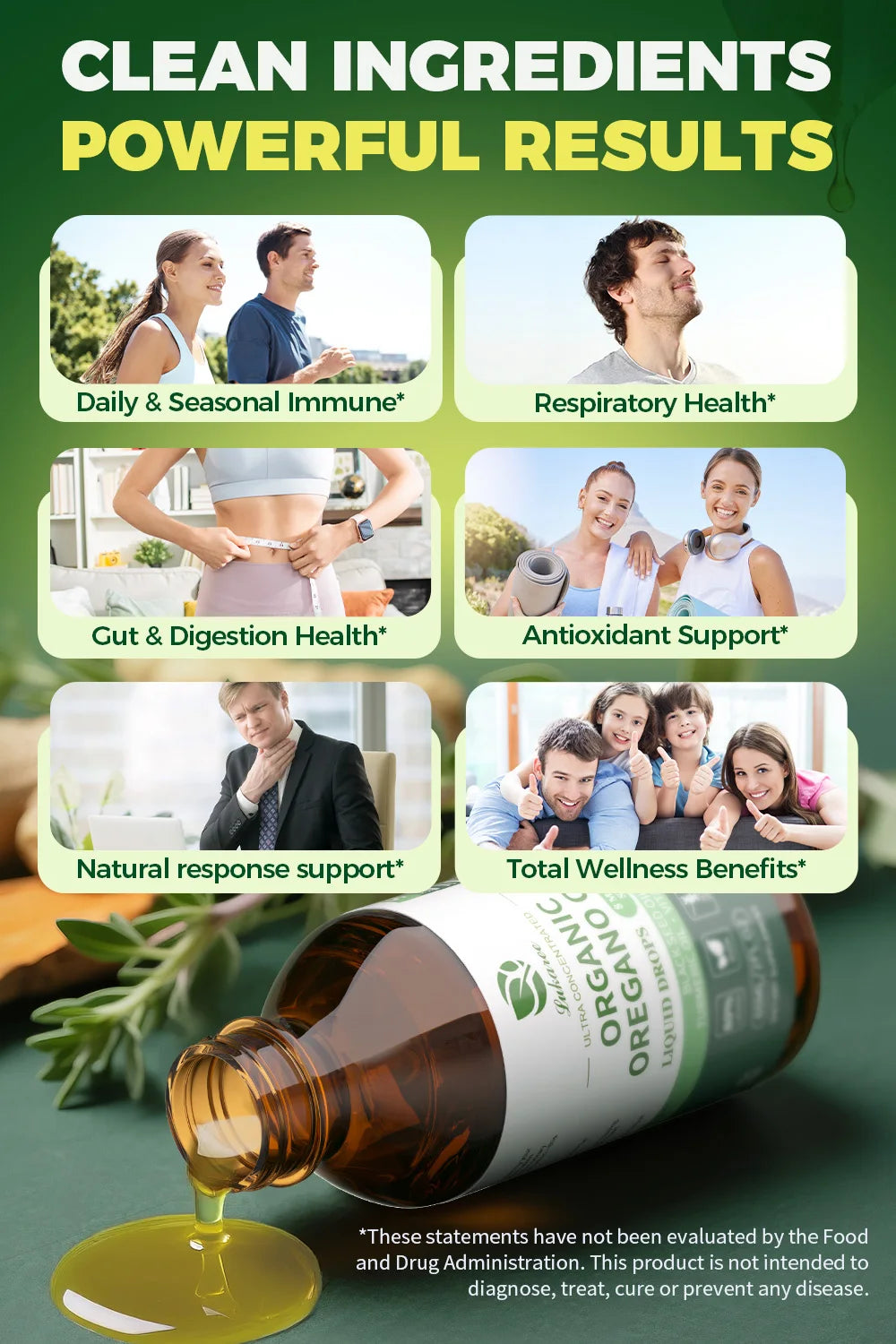Lukaree 4 in 1 Oregano Oil Drop with Turmeric Oil &Vitamin E,80% Carvacrol,Immune,Respiratory,Digestive Vegan,Sugar-Free Non-GMO Oasis Select
