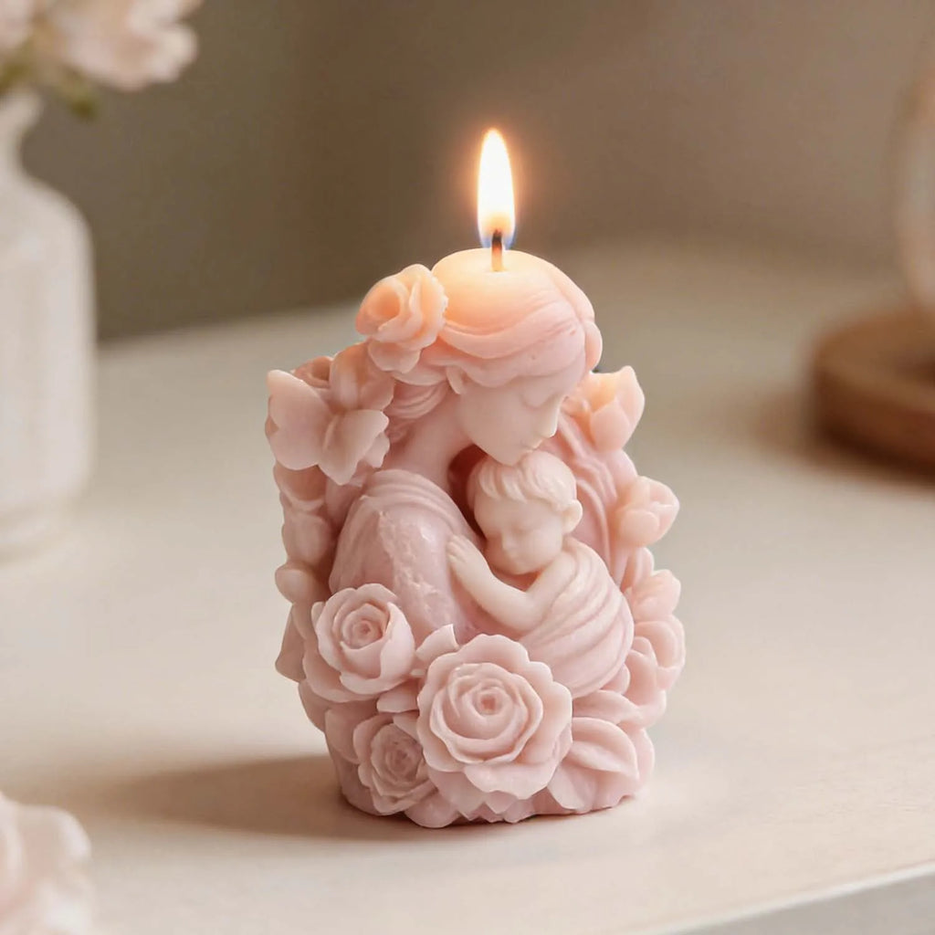Resin Mold Non-Toxic Gypsum Ornament Mold Flower Mother Mold For Home Decoration Candle Making Mother’S Day Gift Oasis Select