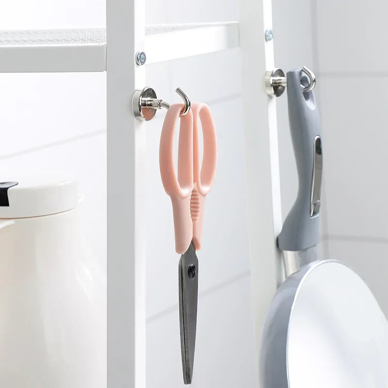 10Pcs Strong Magnetic Hooks Punchfree Practical Load Bearing HookThick Wall StorageFor Home Kitchen Oasis Select